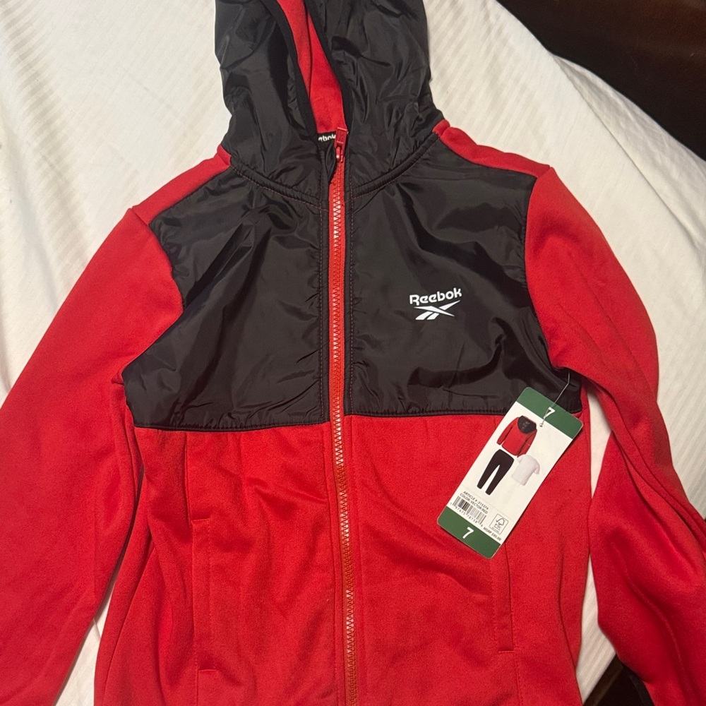 Reebok Kids Red and Black Raincoat